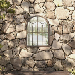 Berkfield Garden Mirror Sand 60X45 Cm Iron For Outdoor Use - thumbnail 1