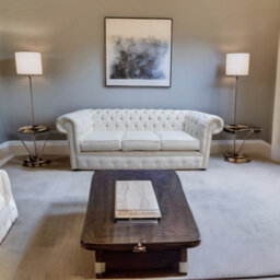 Chesterfield 3 Seater Sofa Pimlico Oyster Real Fabric In Classic Style - thumbnail 5