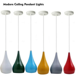 Vintage Ceiling Pendant Light Metal Teardrop Lampshade With E27 Hanging Retro Lamp - thumbnail 6