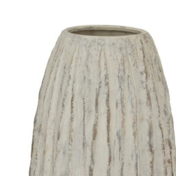Hill Interiors Lorenzo Fin Vase White/grey Wash (One Size) - thumbnail 3