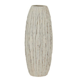 Hill Interiors Lorenzo Fin Vase White/grey Wash (One Size) - thumbnail 1