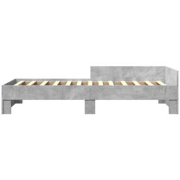 Berkfield Bed Frame Without Mattress Concrete Grey 90X190 Cm Single Engineered Wood - thumbnail 4