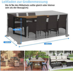 Waterproof Protective Cover For Garden Furniture, 87 X 77 Cm, Ideal Sofa, Chair, Table, Brown - thumbnail 7