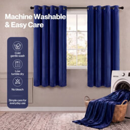 Marlow Velvet Blackout Curtains Thermal Insulated For Bedroom Living Room - thumbnail 9