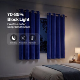 Marlow Velvet Blackout Curtains Thermal Insulated For Bedroom Living Room - thumbnail 5