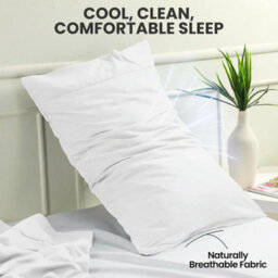 Luxury Housewife Pillow Cases 2 Pack Ultra Soft Plain White Pillow Covers 50X75 - thumbnail 2