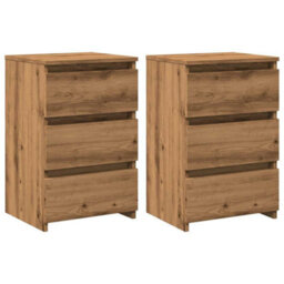 Berkfield Bedside Cabinets 2 Pcs Artisan Oak 40X35X62.5 Cm Engineered Wood - thumbnail 2