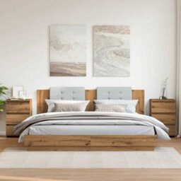 Berkfield Bedside Cabinets 2 Pcs Artisan Oak 40X35X62.5 Cm Engineered Wood - thumbnail 3