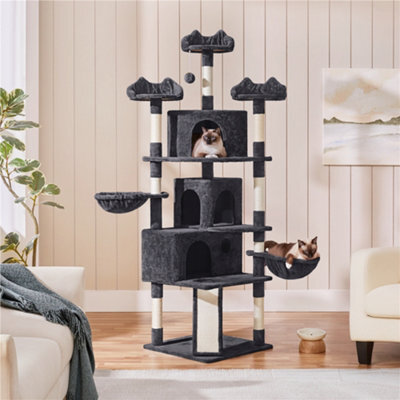 Yaheetech Black Large Cat Tree With Dangling Ball And Scratching Posts - image 1