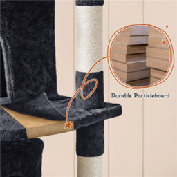 Yaheetech Black Large Cat Tree With Dangling Ball And Scratching Posts - thumbnail 7