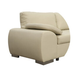 New Corner Sofa Bed With Storage Enzo Right Cream Faux Leather - thumbnail 3