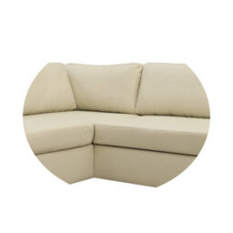 New Corner Sofa Bed With Storage Enzo Right Cream Faux Leather - thumbnail 4