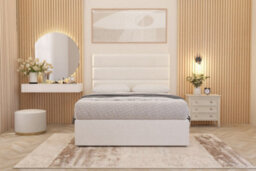 Somnior Beds Somnior Chambery White Plush Hybrid Pocket Sprung Orthopaedic Divan Bed Set With Upholstered Headboard
