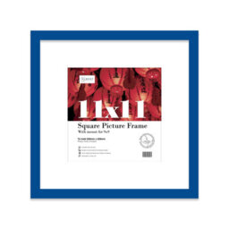 "11X11"" Blue Picture Frame - 11X11"" Square Frame With 9X9"" Mount For 11X11""/9X9"" Pictures Art Deco Style Room Decor, 1 Pack" - thumbnail 1