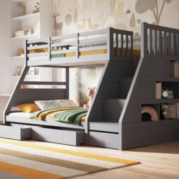 Flair Lunar Triple Bunk Bed - Grey - thumbnail 1
