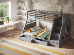 Flair Lunar Triple Bunk Bed - Grey - thumbnail 3
