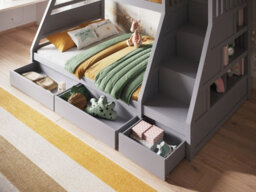 Flair Lunar Triple Bunk Bed - Grey - thumbnail 4