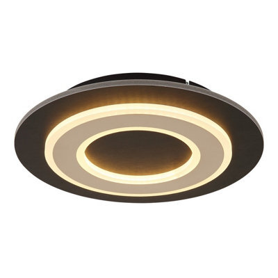 Luminosa Lighting Luminosa Jayden 32Cm Integrated Led Semi Flush Ceiling Light Matt Black Led 3000K - image 1
