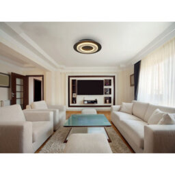 Luminosa Lighting Luminosa Jayden 32Cm Integrated Led Semi Flush Ceiling Light Matt Black Led 3000K - thumbnail 4