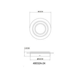 Luminosa Lighting Luminosa Jayden 32Cm Integrated Led Semi Flush Ceiling Light Matt Black Led 3000K - thumbnail 5