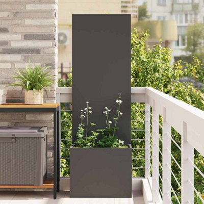 Walplus Garden Planter With Decorative Panel Black 50 X 140 Cm - image 1