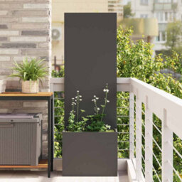 Walplus Garden Planter With Decorative Panel Black 50 X 140 Cm - thumbnail 1