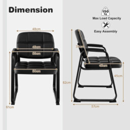 Gainoom 4Pcs Waiting Room Chairs Meeting Room Chairs Reception Guest Chairs - thumbnail 2