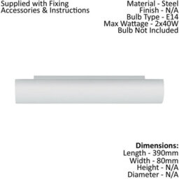 Stylish Wall Mirror Light With White Opal Matt Glass And Steel Finish, E14 Bulb Required - thumbnail 2