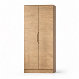Fwstyle Luno Oak 2 Door Double Wardrobe Rail & Shelf (H) 180Cm (W) 80Cm (D) 50Cm - thumbnail 5