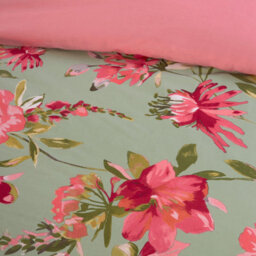 Julian Charles Home Lara Sage Green Floral Reversible Duvet Set - thumbnail 2