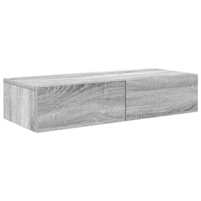 Berkfield Durable Wall Shelf With Drawers Grey Sonoma 80X33X17 Cm Engineered Wood - image 1