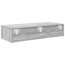 Berkfield Durable Wall Shelf With Drawers Grey Sonoma 80X33X17 Cm Engineered Wood - thumbnail 6
