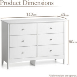 Christow Islington  Chest Of Drawers Modern 6 Drawer Bedroom Storage Unit Furniture Cabinet - thumbnail 7