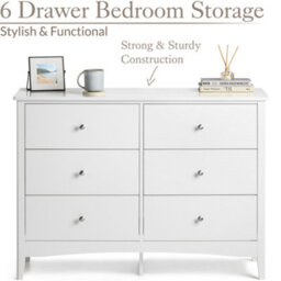 Christow Islington  Chest Of Drawers Modern 6 Drawer Bedroom Storage Unit Furniture Cabinet - thumbnail 3