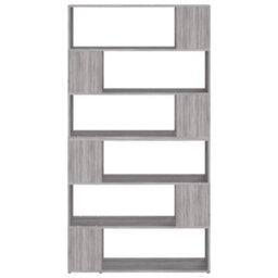 Berkfield Book Cabinet/room Divider Grey Sonoma 100X24X188 Cm - thumbnail 5