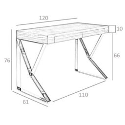 Elegant Walnut And Chrome-Plated Steel Desk - Model 3015 By Angel Cerda S.l. - thumbnail 6