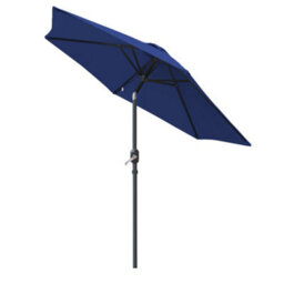 Sundaze Blue 2.5M Patio Umbrella Garden Parasol  Sun Shade Canopy With Hand Crank Tilt Function - thumbnail 2
