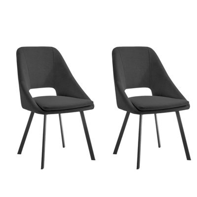 Home Detail Billie Dining Chair Set Of 2, Ivory Fabric - image 1