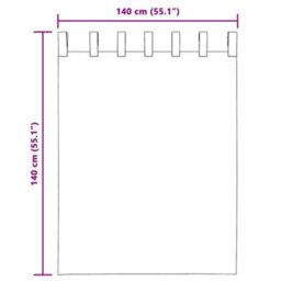 Berkfield Voile Curtains With Loops 2 Pcs Light Pink 140X175 Cm - thumbnail 8