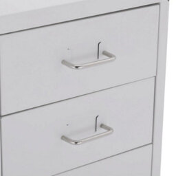 White 10 Drawer Mobile File Cabinet W/ Casters - thumbnail 5