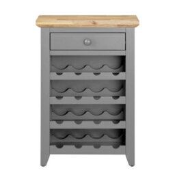 Statement Furniture Florence Wine Rack With Drawer - Dove Grey