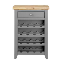 Statement Furniture Florence Wine Rack With Drawer - Dove Grey - thumbnail 5