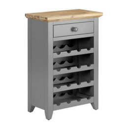 Statement Furniture Florence Wine Rack With Drawer - Dove Grey - thumbnail 2