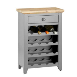 Statement Furniture Florence Wine Rack With Drawer - Dove Grey - thumbnail 3