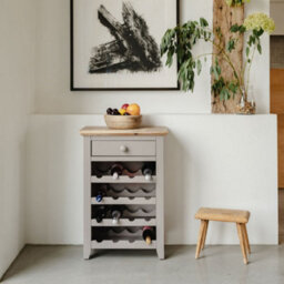 Statement Furniture Florence Wine Rack With Drawer - Dove Grey - thumbnail 6