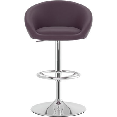 Lombardy Kitchen Breakfast Bar Stool - Purple Seat Chrome Frame - image 1
