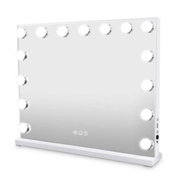 Hollywood Vanity Makeup Mirror, 14 Led Bulbs, 3 Colour Modes, Touch Control, Usb Port, Wall Mounted, 50X40Cm, White - thumbnail 7