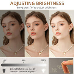 Hollywood Vanity Makeup Mirror, 14 Led Bulbs, 3 Colour Modes, Touch Control, Usb Port, Wall Mounted, 50X40Cm, White - thumbnail 3