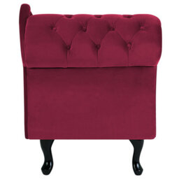 Beliani Left-Hand Chaise Longue Nimes Velvet Burgundy - thumbnail 9