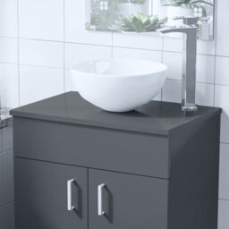 Nes Home 505mm Anthracite Mdf Bathroom Worktop For Vanity Cabinet - thumbnail 2